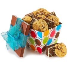 Colección de galletas y brownie con deslumbrantes puntos