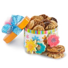 Mezcla de galletas con flores