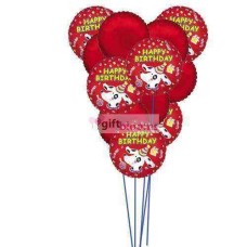 Globos de feliz cumpleaños con el color del amor (3 globos de Mylar)