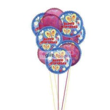 Globos rosados diciendo Feliz cumpleaños (3 globos de Mylar)