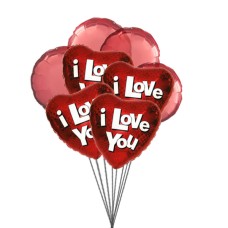 Globo "Te amo" (4 globos de látex y 4 globos de mylar)