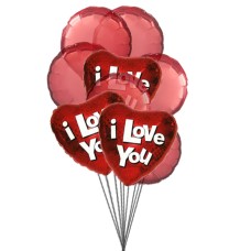 Globos de amor (3 Látex y 3 Globos de Mylar)