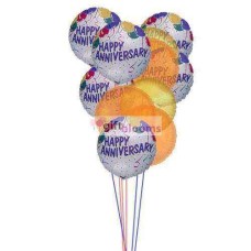 Globos para desear feliz aniversario (6 globos de látex y 6 globos de mylar)