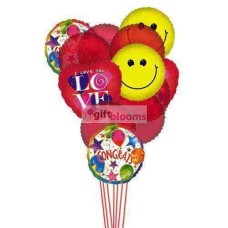 Love and la sonrisa globos de Mylar (3 y 6 globos del látex)