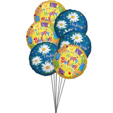 El cumpleaños hincha amarillo dulce