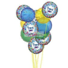 Globos de agradecimiento (3 globos de látex y 6 globos de mylar)
