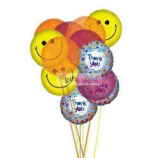 Ramo de globos de agradecimiento (6 globos de látex y 6 globos de mylar)