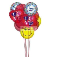 Globos Sonrisas Dulces (3 globos de látex y 6 globos de mylar)