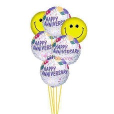Globos con deseos y sonrisas (3 globos de látex y 6 globos de mylar)