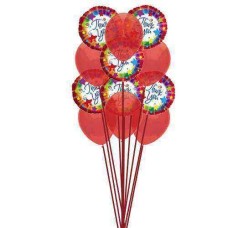 Globos de agradecimiento (6 globos de látex y 6 globos de mylar)