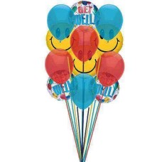 Globos de pronta recuperación agrupados (3 globos de látex y 6 globos de mylar)