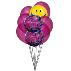 Montón de sonrisa con Globos Get Well Soon (Globos de 6 Mylar y 3 de Látex)