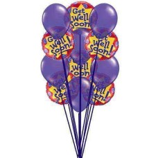 Globos purply getwell (6 globos de látex)
