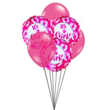 Globos rosados (3 globos de látex y 3 globos de mylar)