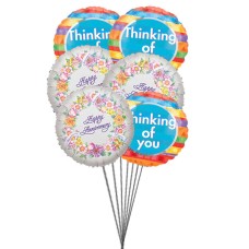 Pensando en globos de aniversario (6 globos de Mylar)