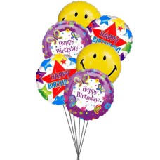 Globos de fiesta de cumpleaños (3 globos de látex y 3 globos de Mylar)