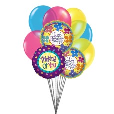 Pensando en Usted (6 Mylar y 6 de látex globos)