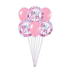 Globos rosas para niñas (6 globos de látex y 6 globos de mylar)