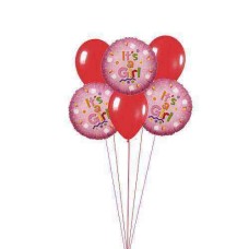 Globos "Es una niña" (6 globos de látex y 6 globos de mylar)