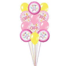 Preciosos globos para un precioso bebé (6 globos de látex y 6 globos de mylar)