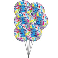 hogar feliz (3 Látex y 3 Globos de Mylar)