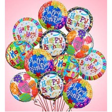 Air-Rangement - Globos de Mylar de cumpleaños (una docena)