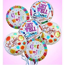 Air-Rangement - Globos de Mylar para desear pronta recuperación (6 globos de Mylar)