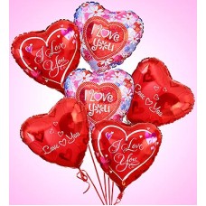 Aire Rangement - Amor y Romance Globos de Mylar (media docena)