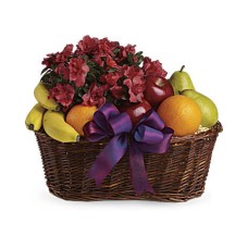 Cesta de frutas y flores (estándar)
