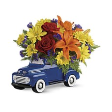 Ramo de flores de camioneta Ford clásica (estándar)