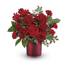 Ramo carmesí radiante de Giftblooms (estándar)