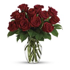 Pasión perdurable - 12 rosas rojas (Estándar)