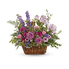 Cesta de flores Giftblooms Lavender Meadow (tamaño estándar)