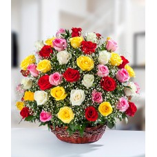 Cesta de rosas premium