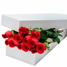 Caja con 12 rosas