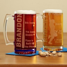 Jarra de cerveza extragrande para aficionados a los deportes