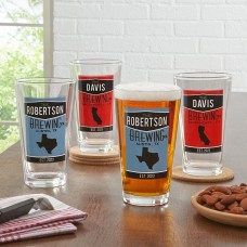 Vaso de cerveza de pinta del estado de origen