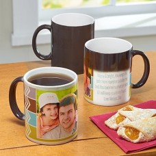 Taza con foto de mensaje personalizado