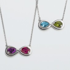 Collar de piedra natal de amor infinito