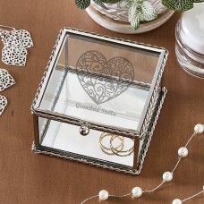 Mensaje en su corazón Caja de recuerdo de vidrio