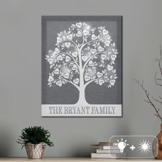 TwinkleBright LED Hearts Family Tree Canvas