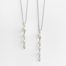 Motherhood Pearl Drop Necklace (1 Large Pearl, 1 Small Pearl)