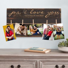 Arte de pared de paleta de madera rústica PS I Love You