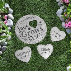 El amor crece aquí Piedra del jardín