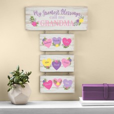 Arte de pared de madera colgante "Sus mayores bendiciones"