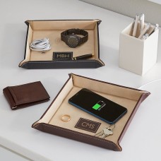 Estuche de carga inalámbrica de cuero