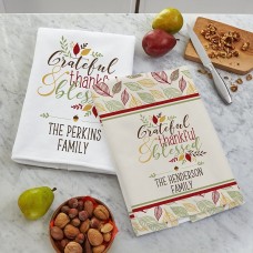 Toalla de cocina agradecida y bendecida