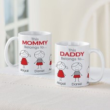 Taza con el mensaje "Pertenencia familiar" (11 oz)