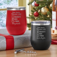 Vaso de vino con aislamiento Naughty or Nice