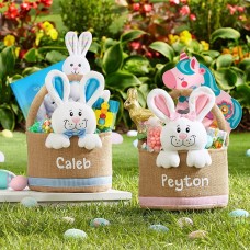 Conejito en una cesta Cesta de Pascua
